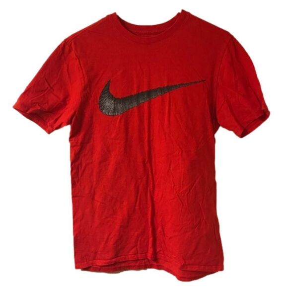 The Nike Tee Men’s Red Athletic Fit Short Sleeve Top Sz M - Picture 1 of 6